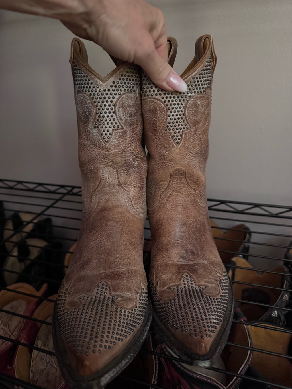Old Gringo Tan Studded Western Booties